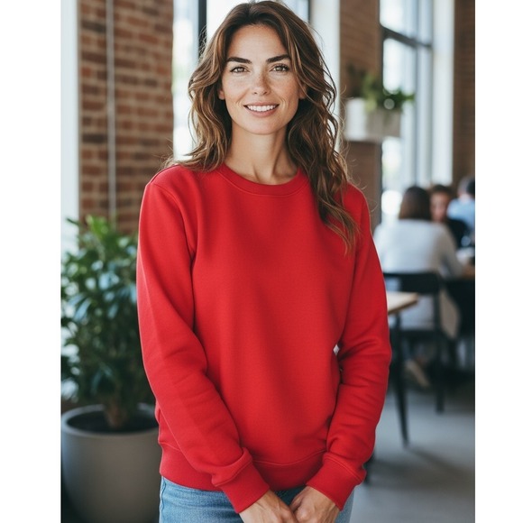 All In Motion Sweatshirt Red Crewneck Pullover Athleisure Casual XXL - Picture 1 of 13